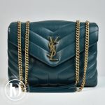 Sac Loulou médium cuir sea turquoise - Saint Laurent Dressingment Votre