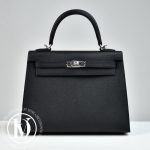 Sac Kelly 25 cuir epsom noir - Hermès Dressingment Votre