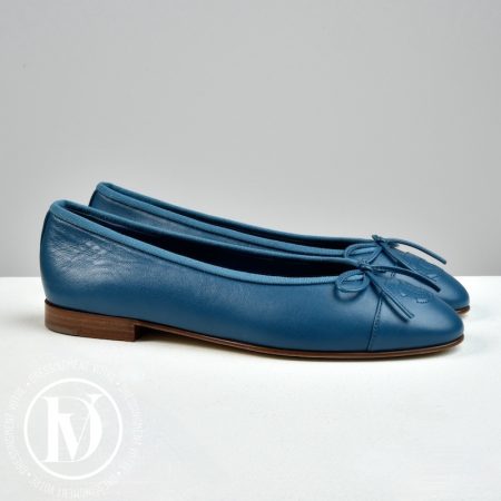 Ballerines en cuir turquoise p.37C - Chanel Dressingment Votre