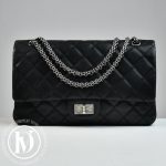 Sac 2.55 large en cuir noir - Chanel Dressingment Votre