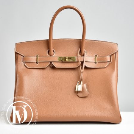 Sac Birkin 35 en cuir Courchevel Gold - Hermès Dressingment Votre