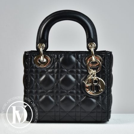 Sac Lady Dior Mini en cuir noir - Dior Dressingment Votre