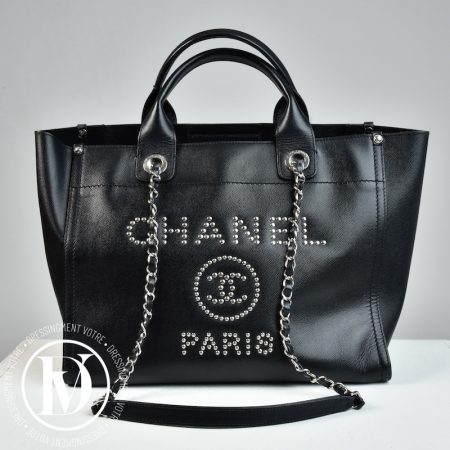 Cabas Deauville en cuir caviar noir - Chanel Dressingment Votre