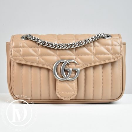 Sac Marmont médium en cuir beige rosé - Gucci Dressingment Votre