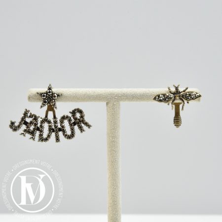 Boucles d'oreille J'Adior métal doré - Dior Dressingment Votre