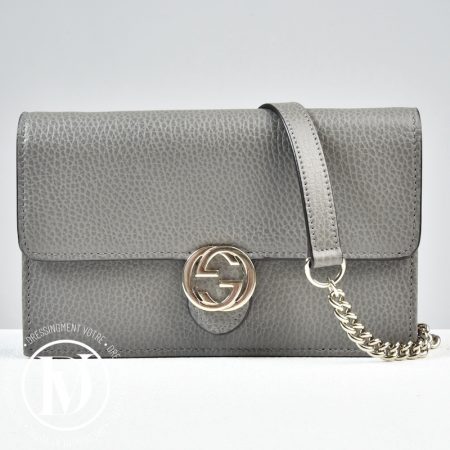 Sac WOC Interlocking en cuir gris - Gucci Dressingment Votre