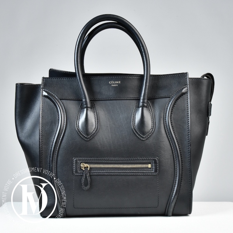 Sac Mini Luggage en cuir noir - Céline Dressingment Votre