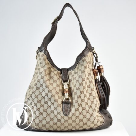 Sac New Jackie en toile GG et cuir - Gucci