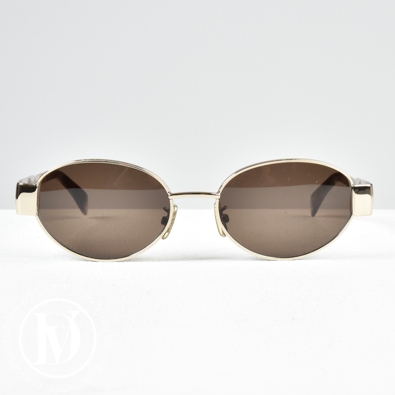 Lunettes de soleil Triomphe métal ovales - Céline Dressingment Votre