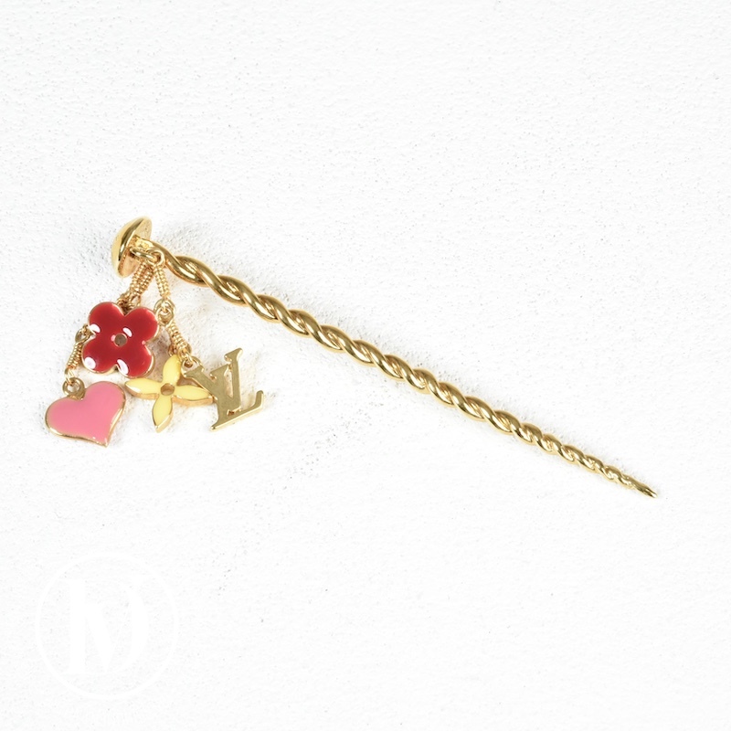 Épingle cheveux en métal doré et monogram - Louis Vuitton Dressingment Votre