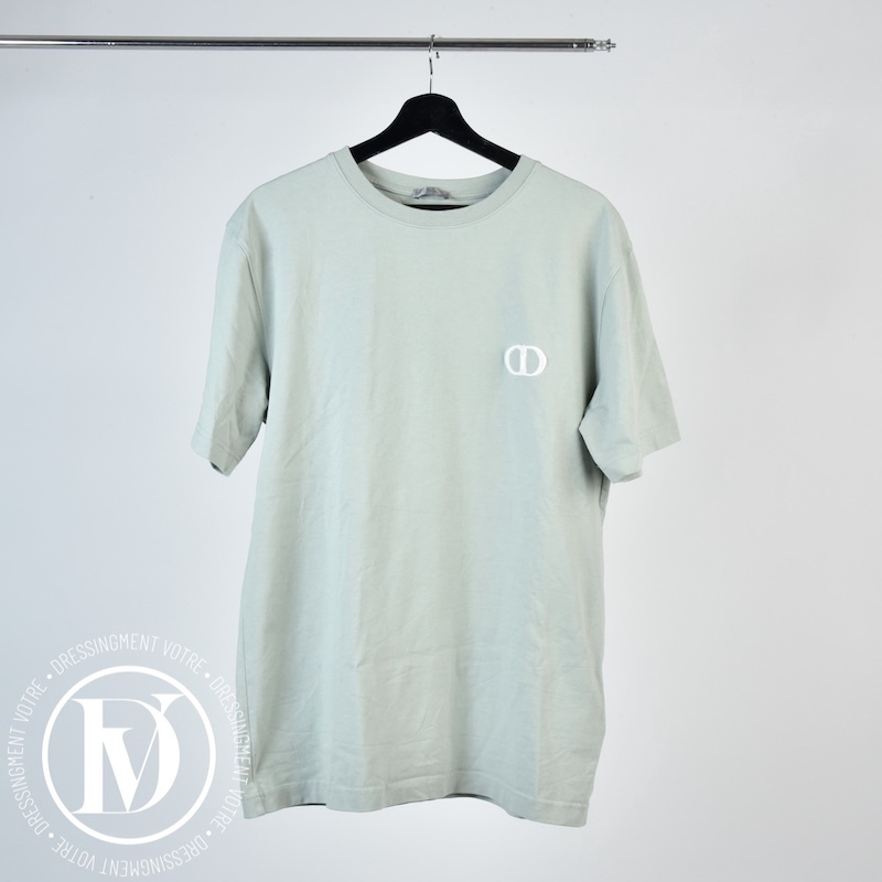 T-shirt CD Icon en coton vert anis t.M - Dior T-shirt CD Icon en coton vert anis t.M - Dior Dressingment Votre