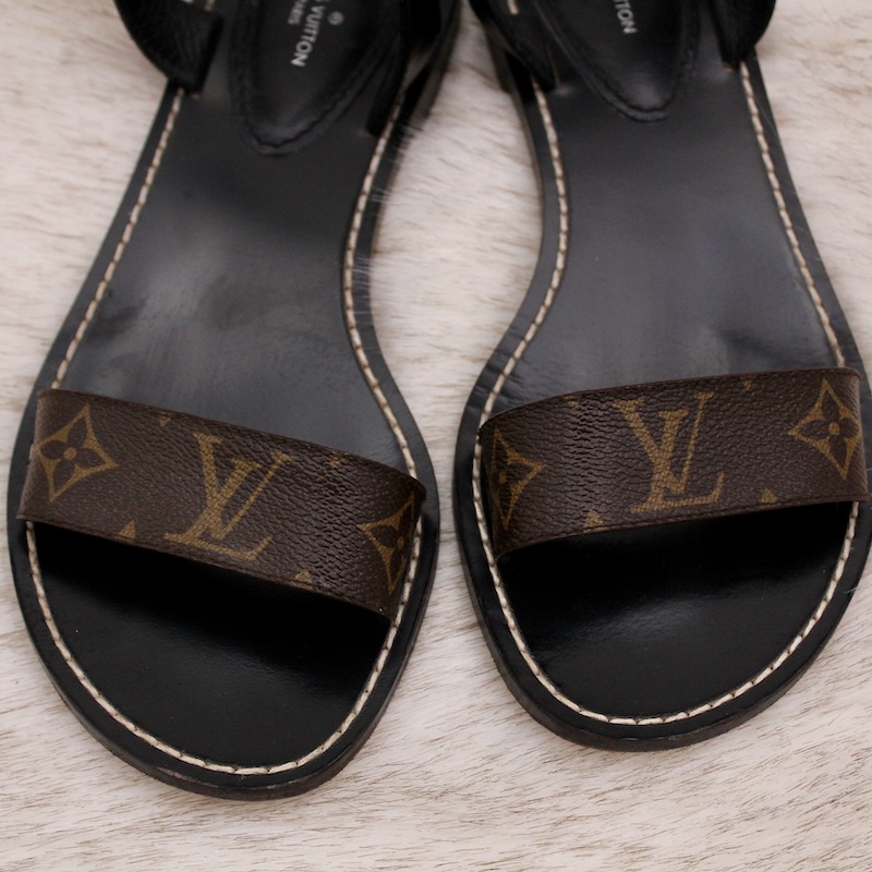 Sandales Gladiator en cuir et toile monogram p.38 - Louis Vuitton