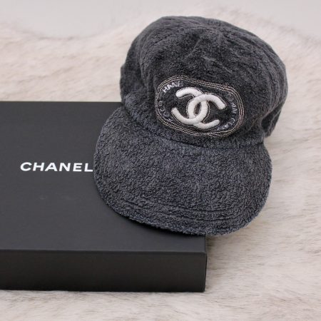 Casquette baseball en tissu éponge gris anthracite - Chanel Dressingment Votre
