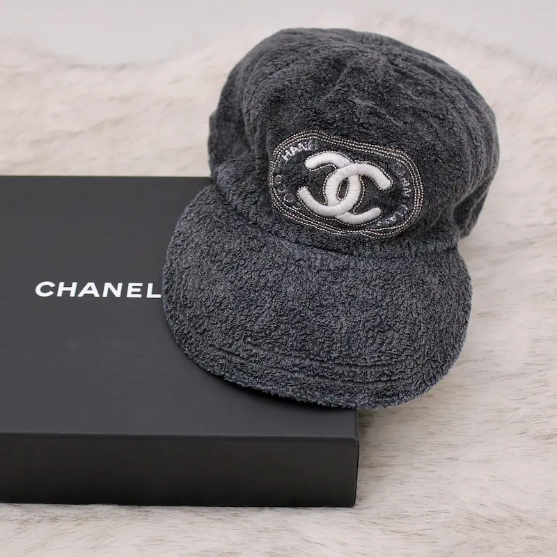 Chanel - Authenticated Hat - Cotton Blue Plain for Women, Never Worn
