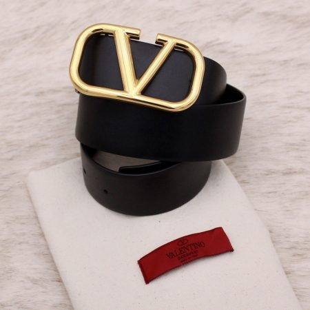 Ceinture V-Logo en cuir noir t.85 - Valentino Dressingment Votre