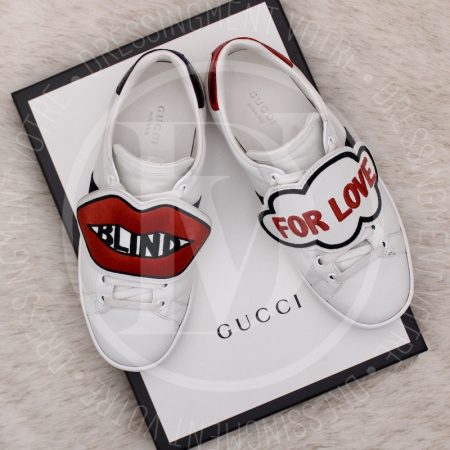 Sneakers Ace Blind for Love en cuir blanc p.35 - Gucci Dressingment Votre