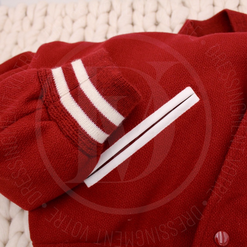 Teddy en laine et cuir rouge et blanc t.48 - Saint Laurent Dressingment Votre