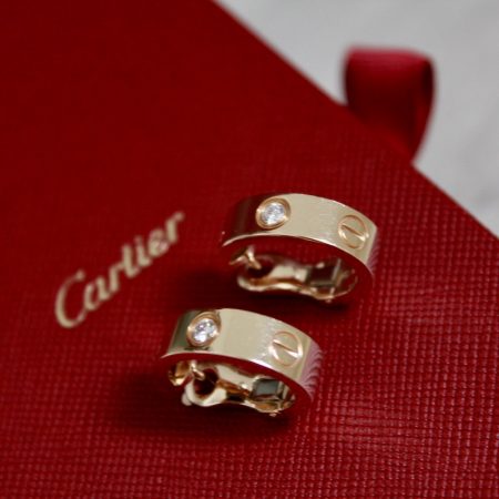 Boucles d'oreilles Love en or rose et diamant - Cartier Dressingment Votre