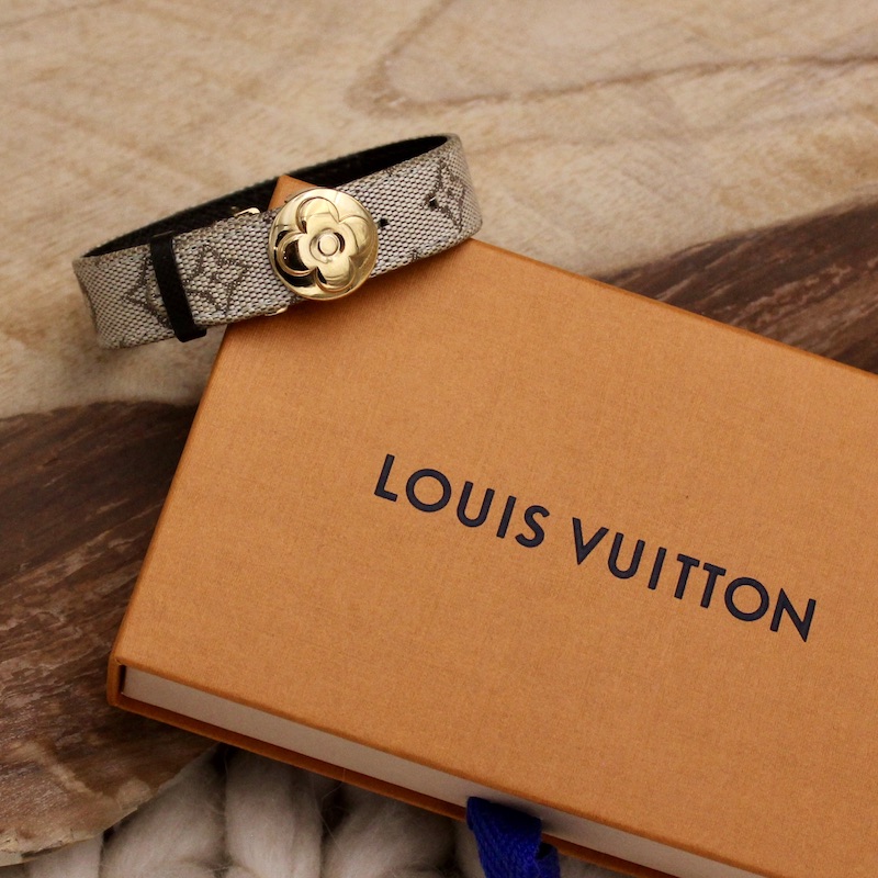 Bracelet en cuir Keep It Double Toile Monogram - Bijoux de luxe
