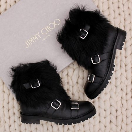 Boots en cuir et fourrure p.36,5 - Jimmy Choo Dressingment Votre