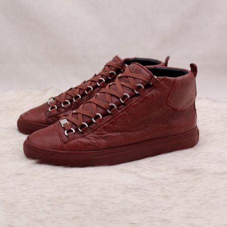 Sneakers Arena en cuir texturé rouge p.41 - Balenciaga Dressingment Votre