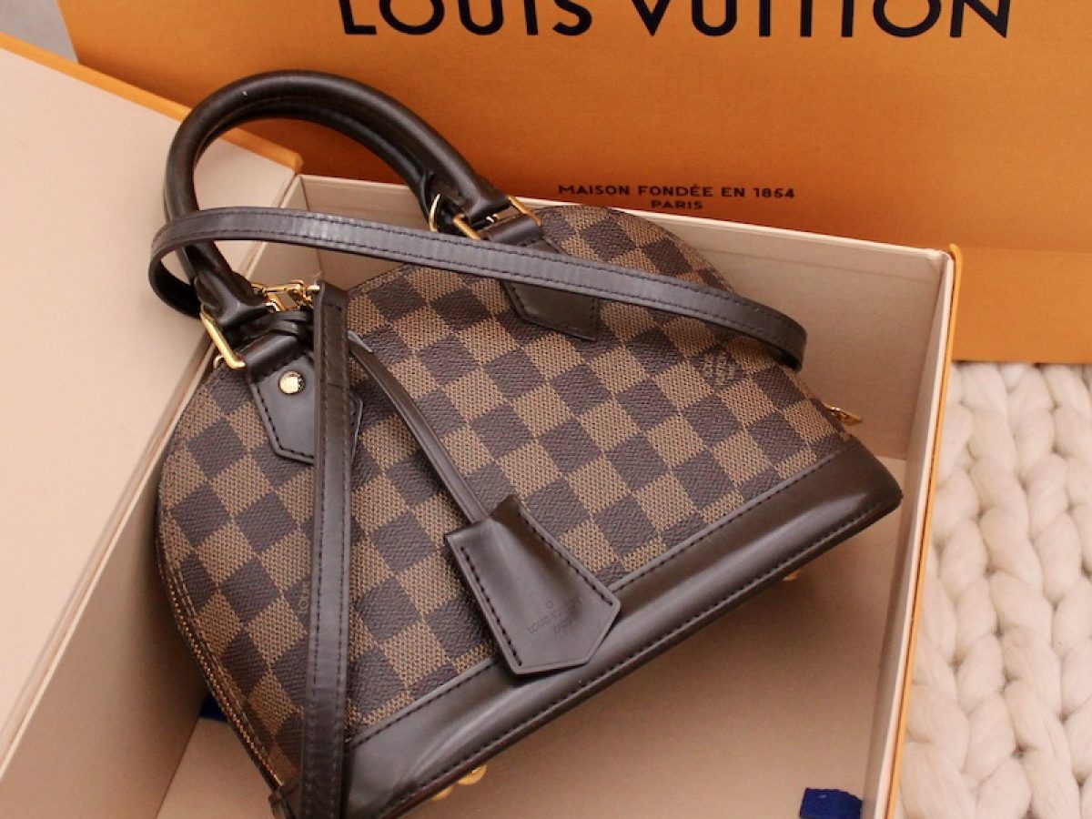 Sac BB Alma en toile damier ébène marron - Louis Vuitton