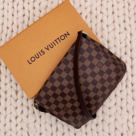 Sac Musette Tango en toile damier ébène marron - Louis Vuitton Dressingment Votre