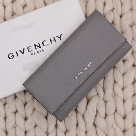 Portefeuille Pandora en cuir gris perle - Givenchy Dressingment Votre