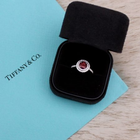 Bague Soleste en platine, diamants et tourmaline rose - Tiffany&Co Dressingment Votre