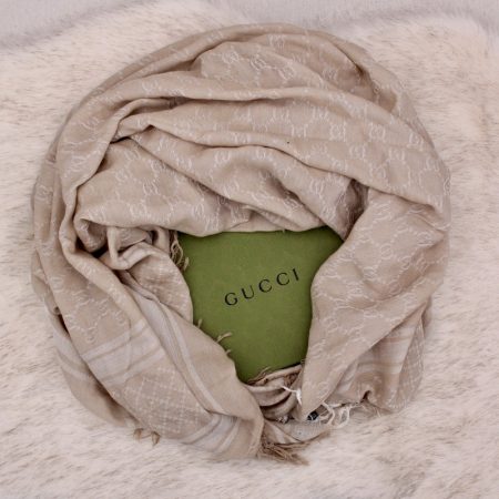 Châle Jacquard en coton beige - Gucci Dressingment Votre