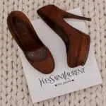 Escarpins Tribute 105 en daim marron p.38 - Saint Laurent Dressingment Votre