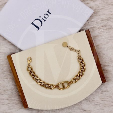 Bracelet CD Navy en métal doré - Dior Dressingment Votre