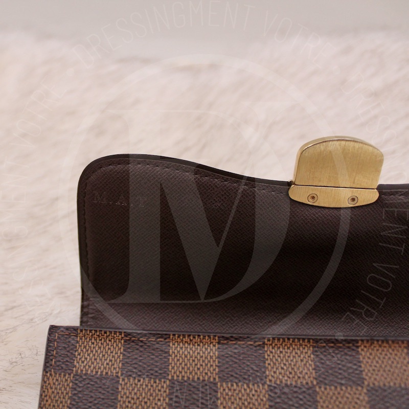 Louis Vuitton Portefeuille Sistina N61747 Damier Canvas Brown Women's  Wallet