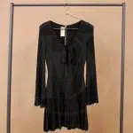 Robe en maille côtelées métallisées noire t.38 - Elie Saab Dressingment Votre