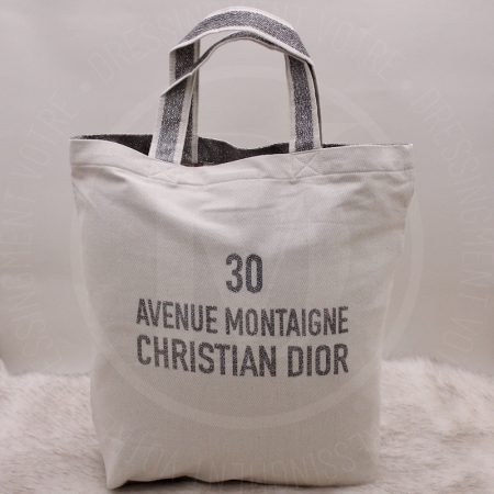 Tote Bag 30 Avenue Montaigne en toile beige - Dior Dressingment Votre