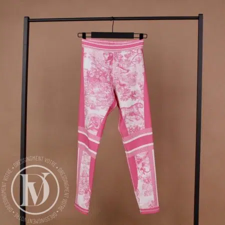 Legging motif toile de jouy rose t.M - Dior Legging motif toile de jouy rose t.M - Dior Dressingment Votre