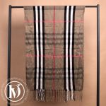 Écharpe tartan marron en cachemire - Burberry Dressingment Votre