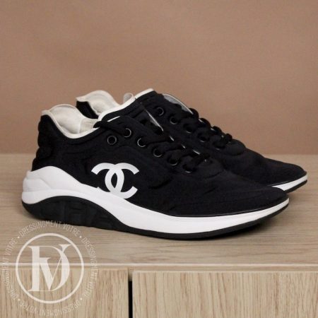 Sneakers trainers en lycra noir p.36 - Chanel Dressingment Votre