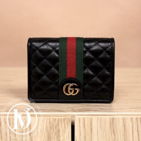 Portefeuille / porte-cartes GG marmont en cuir noir - Gucci Dressingment Votre