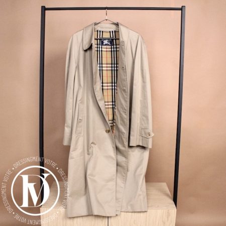 Trench-coat vintage en coton beige - Burberry