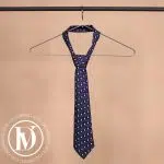 Cravate vintage en soie bleu marine - Hermès Dressingment Votre