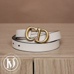 Ceinture Saddle en cuir blanc t.75 - Dior Dressingment Votre