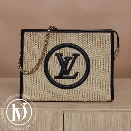 Pochette de toilette chaîne Circle en raphia - Louis Vuitton Pochette de toilette chaîne Circle en raphia - Louis Vuitton Dressingment Votre