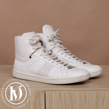 Sneakers montantes en cuir blanc p.39 - Saint Laurent Dressingment Votre