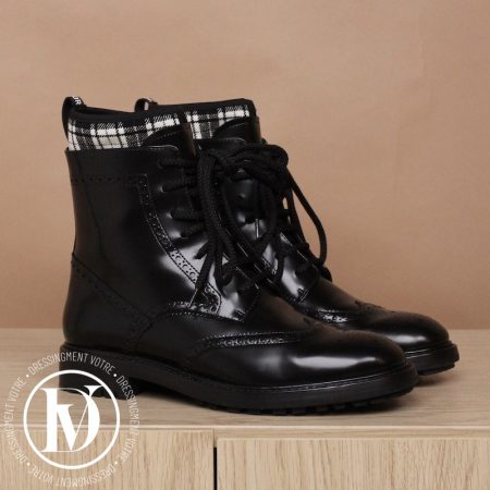 Boots D-Order en cuir noir p.38 - Dior Dressingment Votre