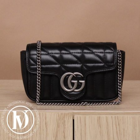 Sac mini GG Marmont en cuir noir - Gucci Dressingment Votre