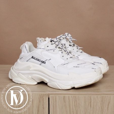 Sneakers triple S en cuir et maille technique blanche p.39 - Balenciaga Dressingment Votre