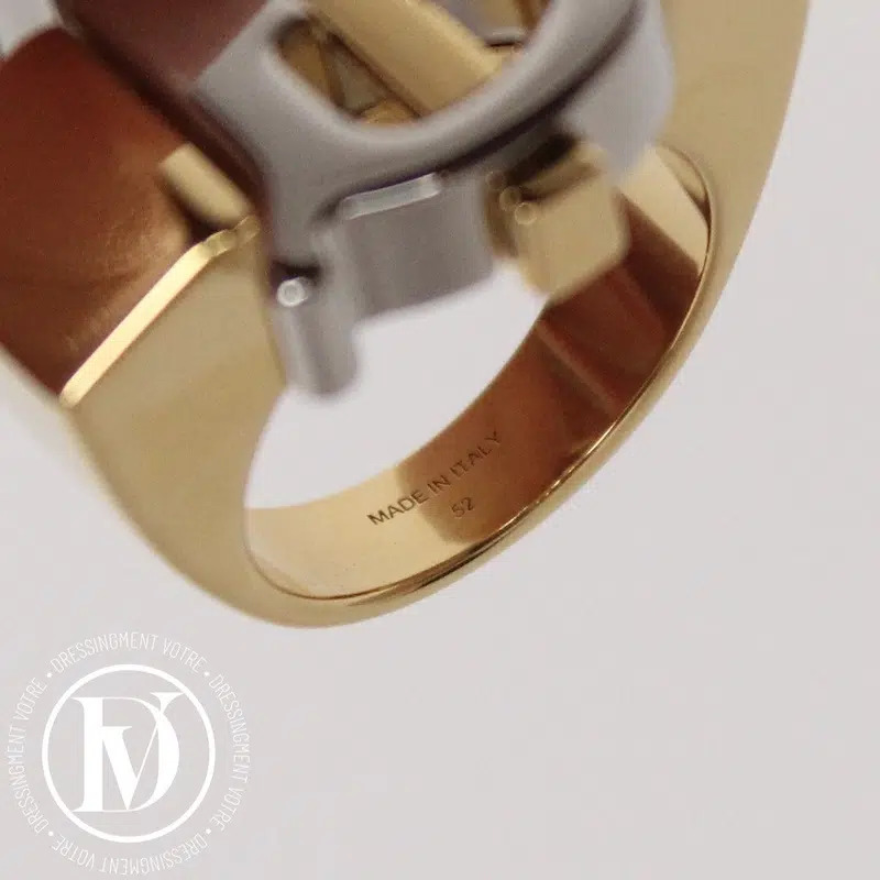 Bague TB monogram en plaqué or et palladium t.52 - Burberry Bague TB monogram en plaqué or et palladium t.52 - Burberry – Image 8