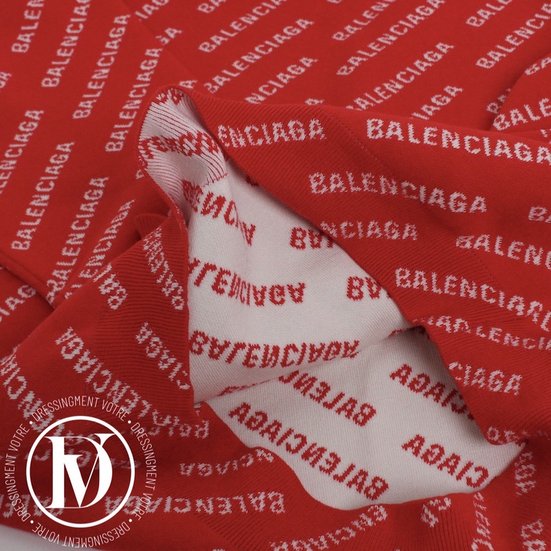 Pull oversize en maille rouge et blanc t.XS - Balenciaga Dressingment Votre