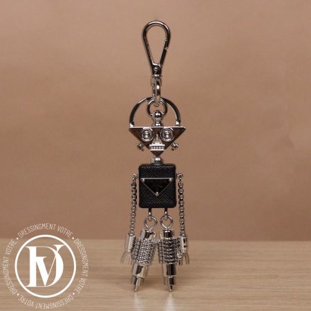 Porte-clés robot en cuir Saffiano - Prada Dressingment Votre